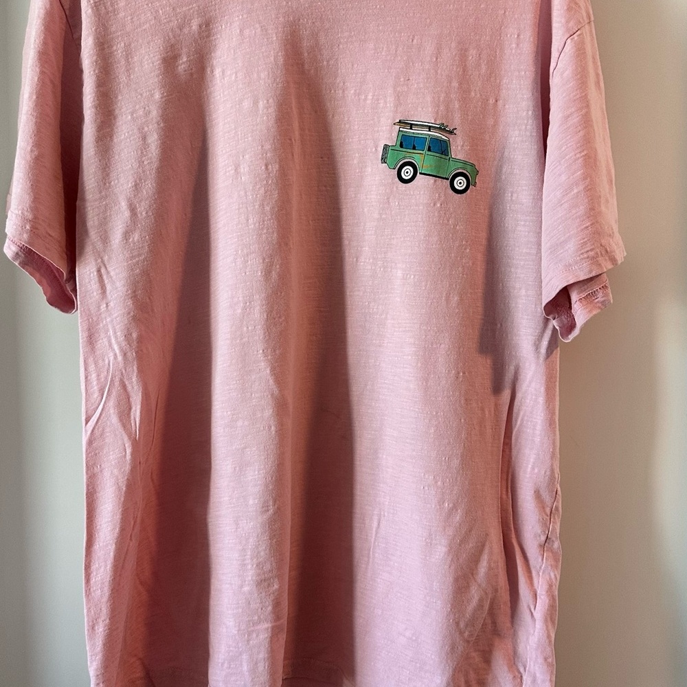 Bonobos Pink‎ Tee with Green Car Graphic